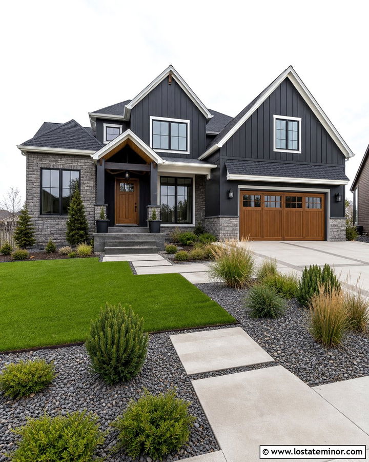Stone House With Low Maintenance Landscaping - 30 Stone House Design With Landscaping Ideas