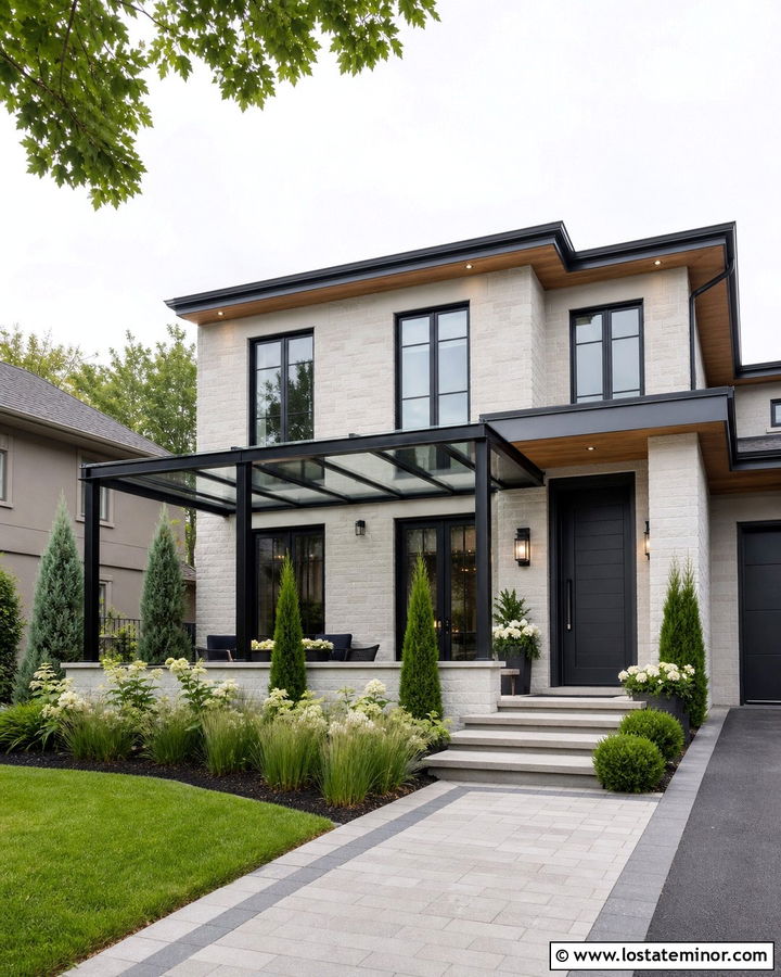 Stone House With Pergola And Glass Roof - 30 Stone House Design With Pergola Ideas