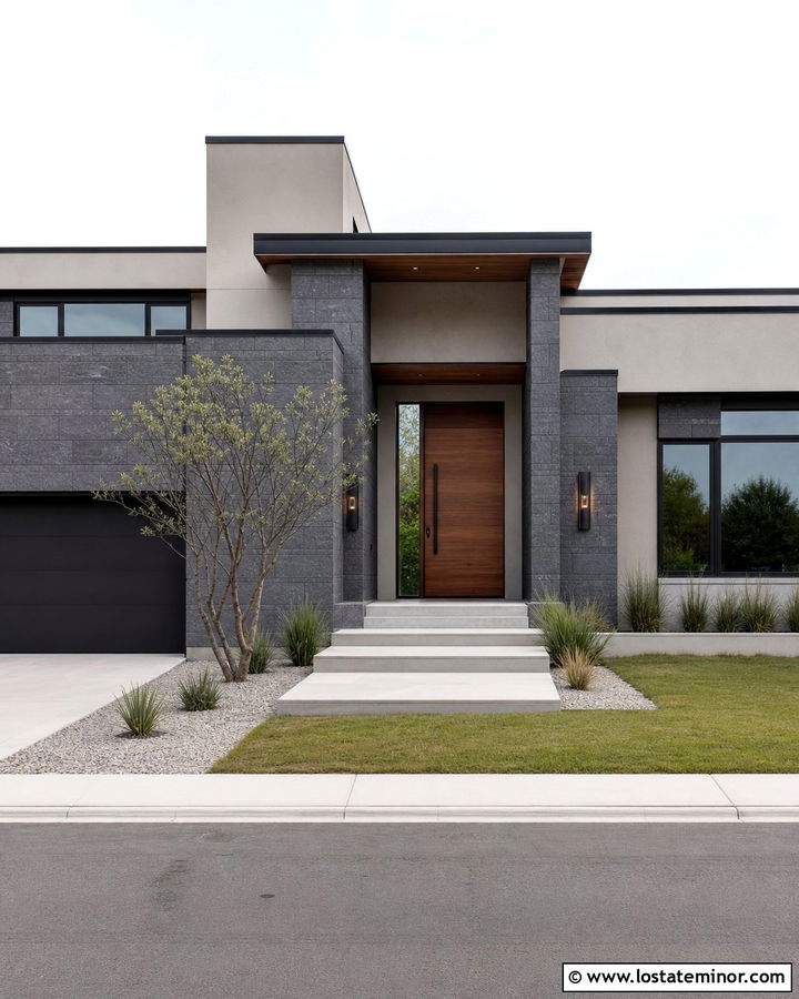 Stone House With Pivot Entry Door - 30 Stone House Design With Entry Door Ideas
