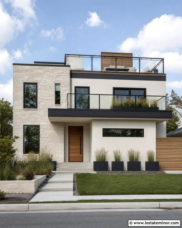 Stone House With Rooftop Deck - 30 Stone House Design With Deck Ideas