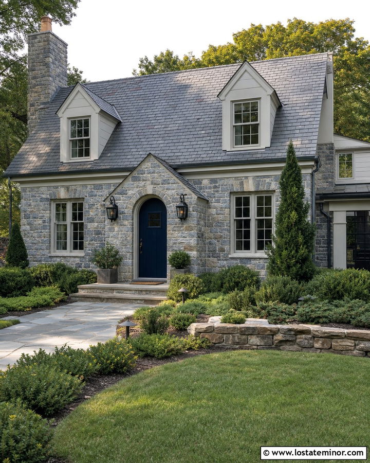 Stone House With Slate Roof Dormers - 30 Stone House Design With Dormers Ideas