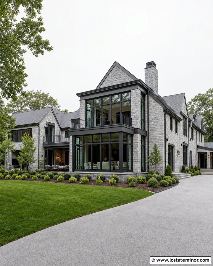 Stone House With Two Story Sunroom - 30 Stone House Design With Sunroom Ideas