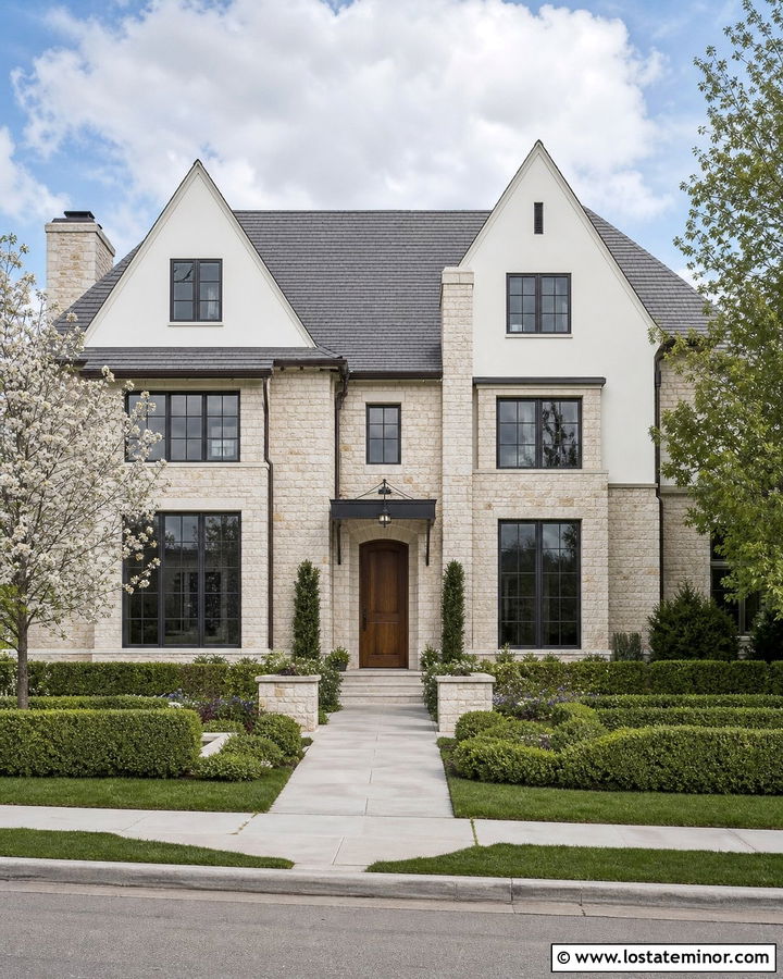 Stone House With Wall Dormers - 30 Stone House Design With Dormers Ideas