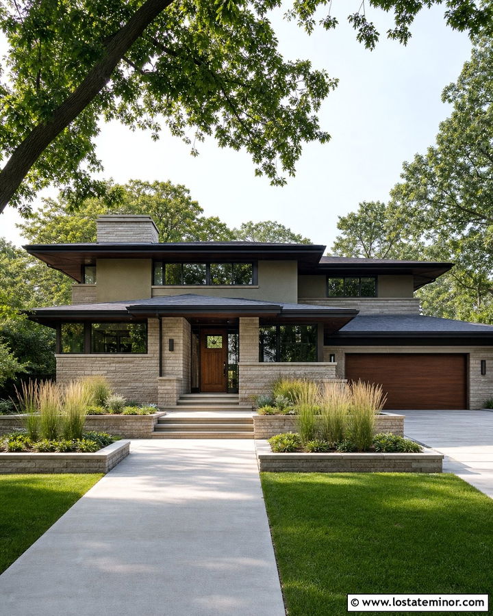 Stone Prairie House With Wood Dutch Door - 30 Stone House Design With Dutch Door Ideas