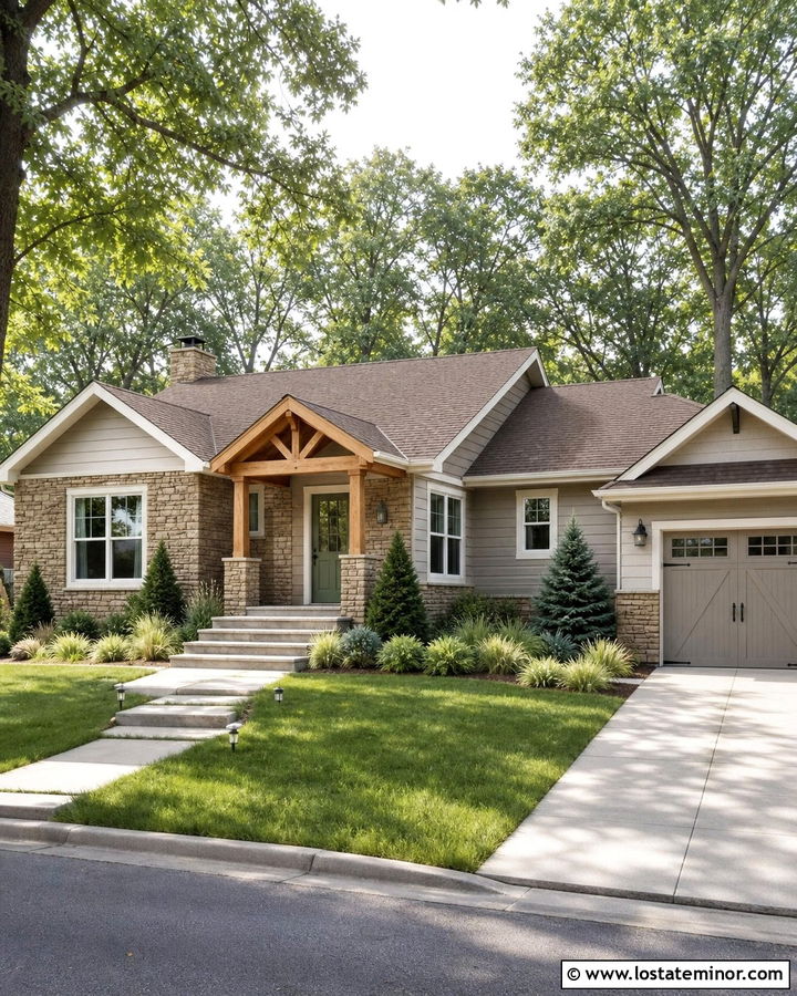 Stone Ranch House With Olive Dutch Door - 30 Stone House Design With Dutch Door Ideas