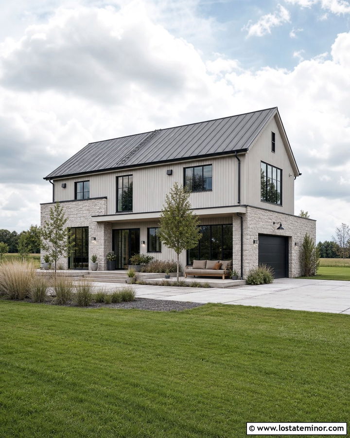 Stone Scandinavian House With Minimal Daybed - 30 Stone House Design With Daybed Ideas