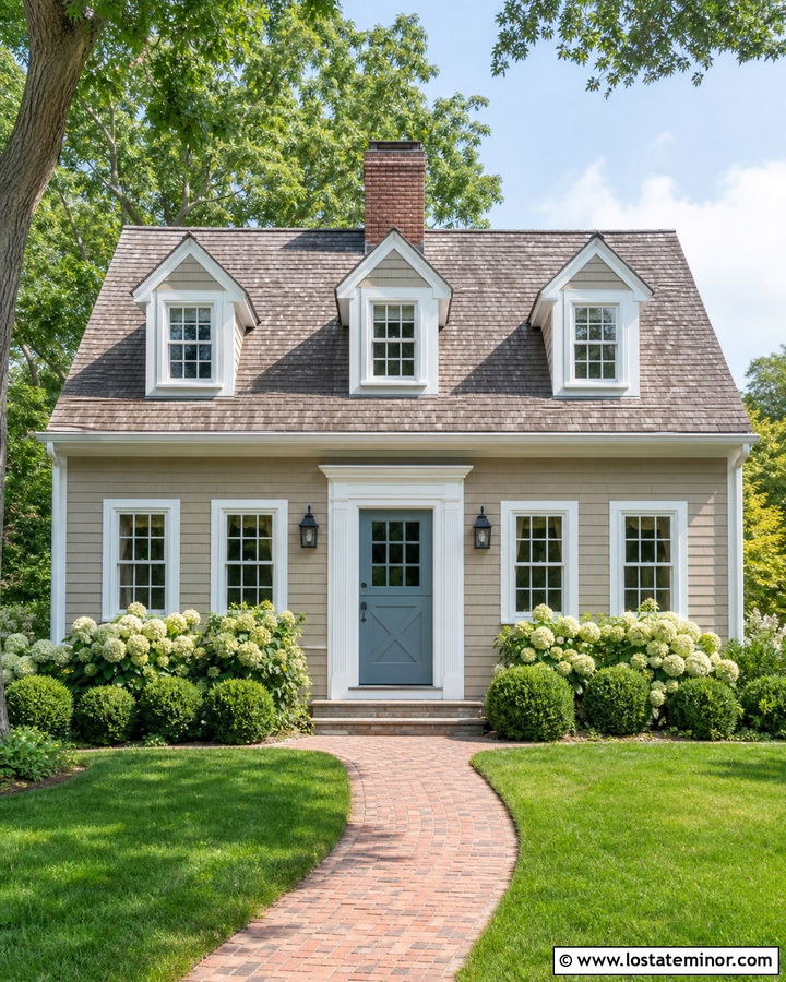 Tan Cape Cod With Blue Dutch Door - 30 Tan House Design With Dutch Door Ideas