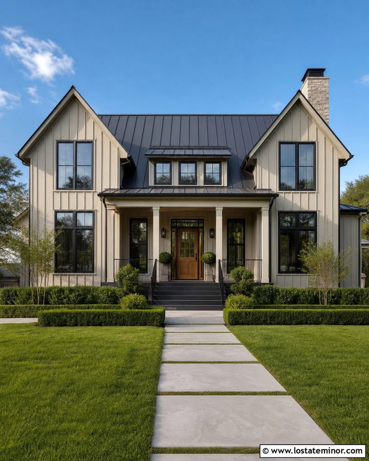 Tan House With Black Steps - 30 Tan House Design With Steps Ideas