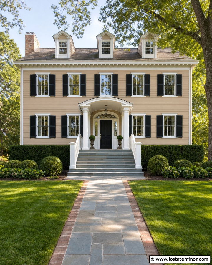 Tan House With Bluestone Steps - 30 Tan House Design With Steps Ideas
