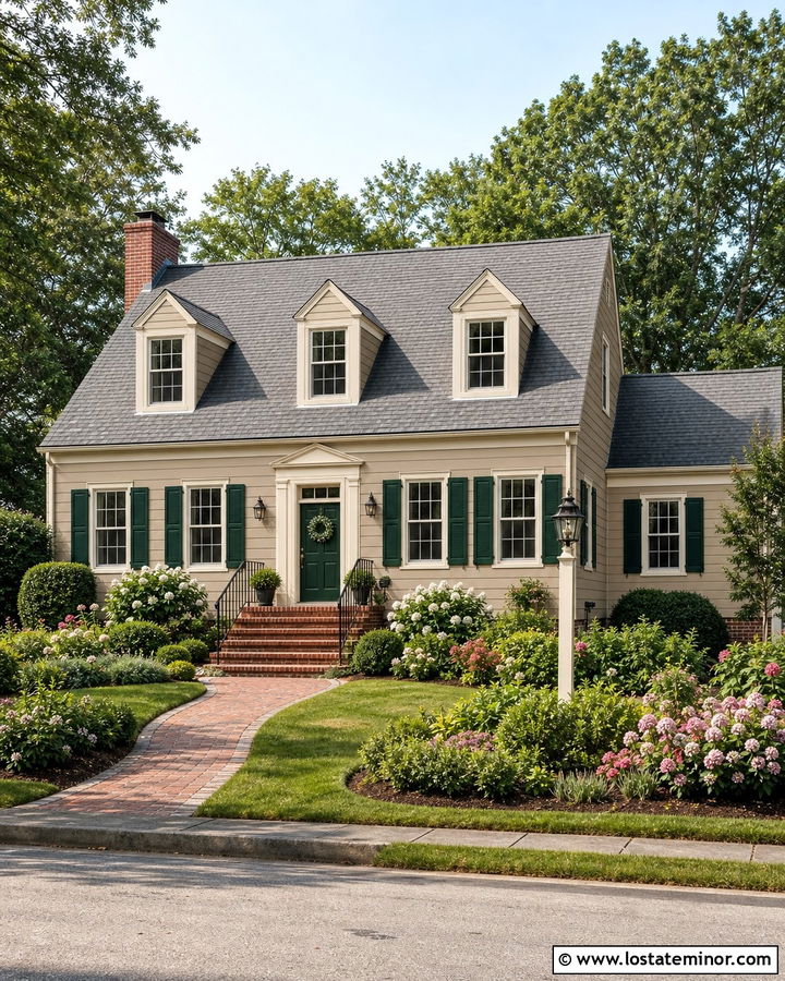 Tan House With Brick Steps - 30 Tan House Design With Steps Ideas