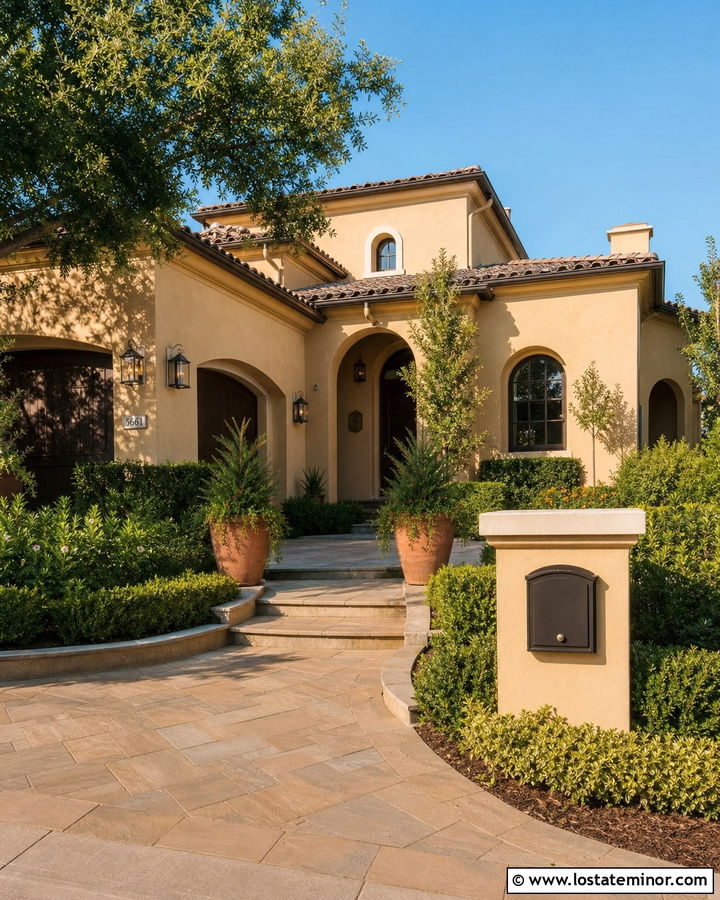Tan House With Bronze Mailbox - 30 Tan House Design With Mailbox Ideas