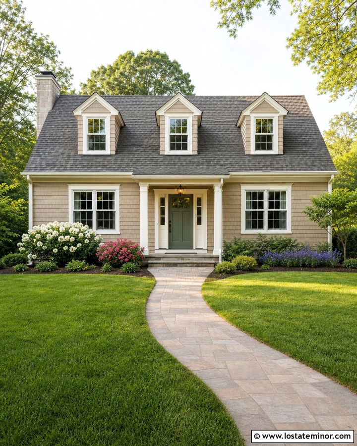 Tan House With Cream Trim - 30 Tan House Design With Trim Ideas