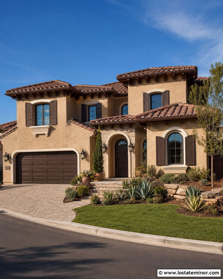 Tan House With Dark Brown Accents - 30 Tan House Design With Accents Ideas
