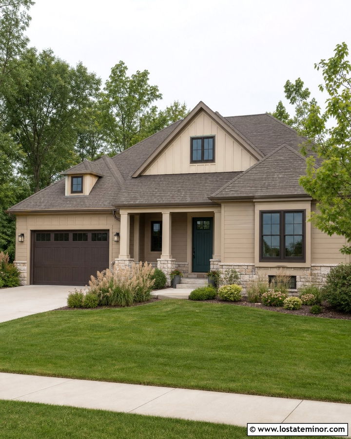 Tan House With Driftwood Shingle Roof - 30 Tan House Design With Roof Ideas
