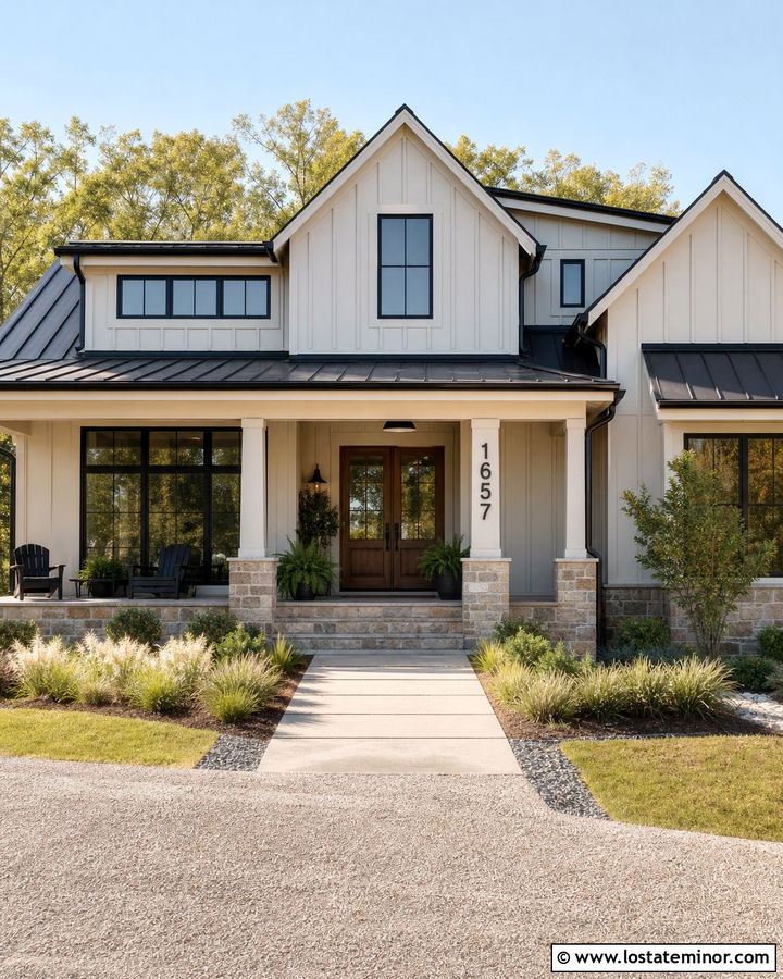 Tan House With Farmhouse House Numbers - 30 Tan House Design With House Numbers Ideas