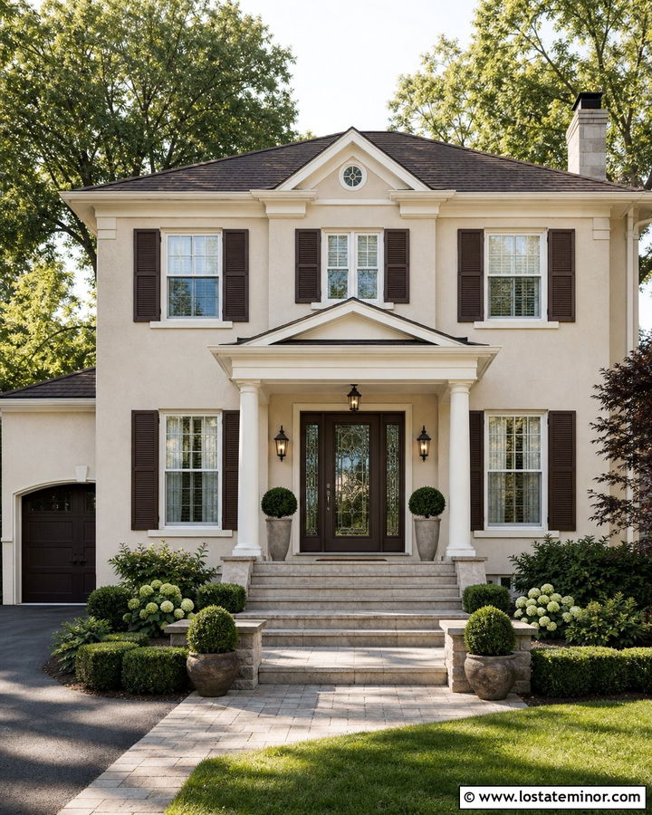 Tan House With Full View Storm Door And Glass Entry - 30 Tan House Design With Storm Door Ideas