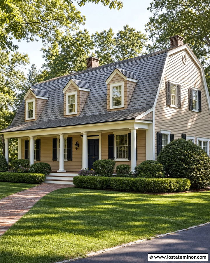 Tan House With Gambrel Roof - 30 Tan House Design With Roof Ideas