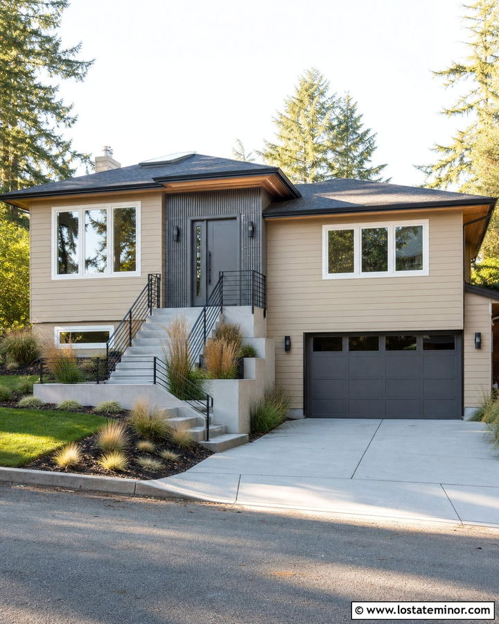 Tan House With Gray Front Door - 30 Tan House Design With Front Door Ideas