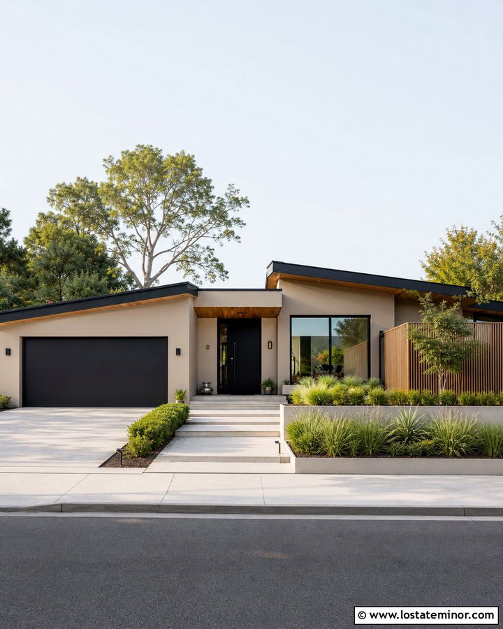 Tan House With Grid Free Black Windows - 30 Tan House Design With Window Frames Ideas