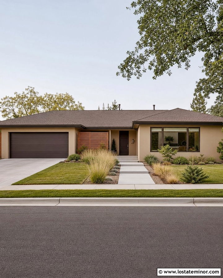 Tan House With Matching Tan Window Frames - 30 Tan House Design With Window Frames Ideas