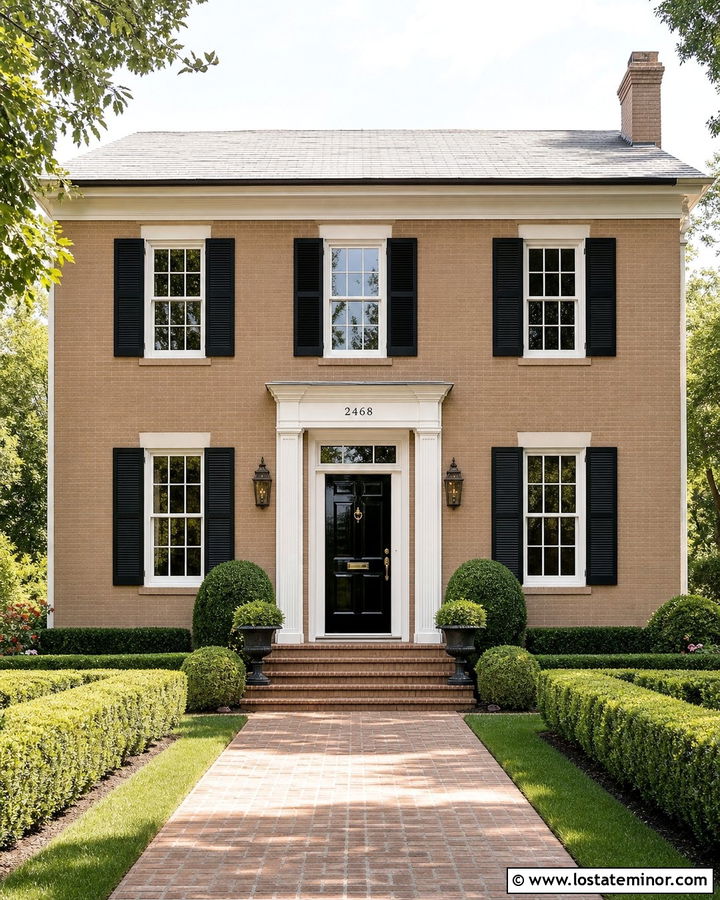 Tan House With Numbers Above The Door - 30 Tan House Design With House Numbers Ideas