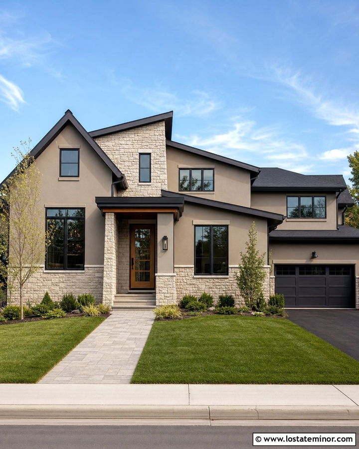 Tan House With Raised Entry Wainscoting - 30 Tan House Design With Wainscoting Ideas