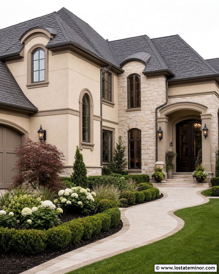 Tan House With Taupe Trim - 30 Tan House Design With Trim Ideas