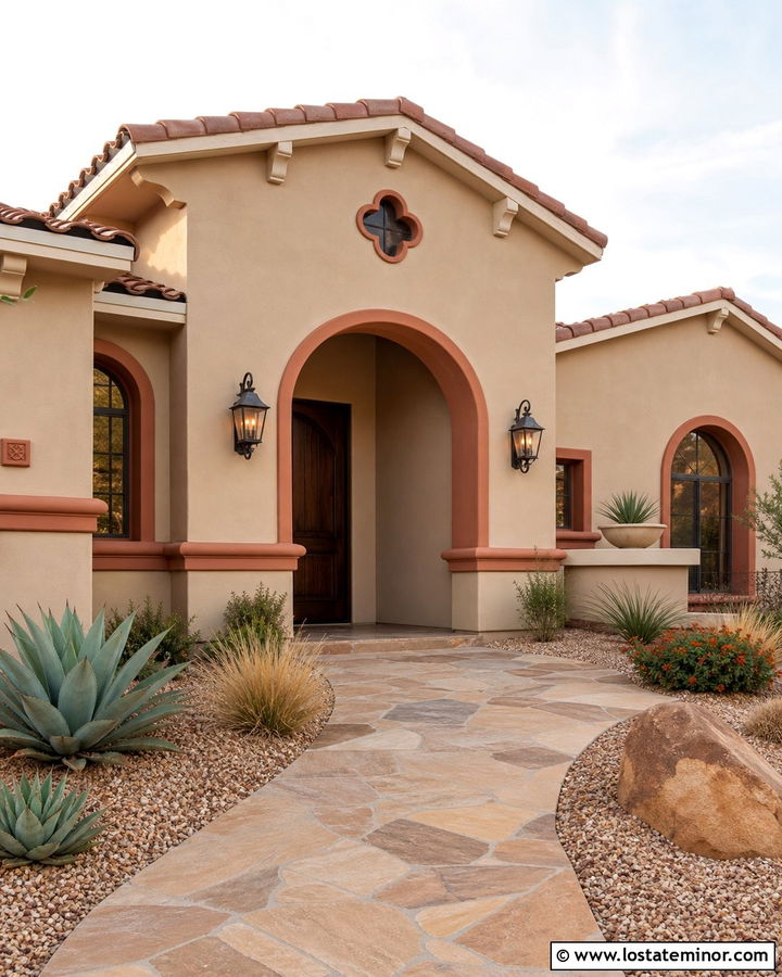 Tan House With Terracotta Trim - 30 Tan House Design With Trim Ideas