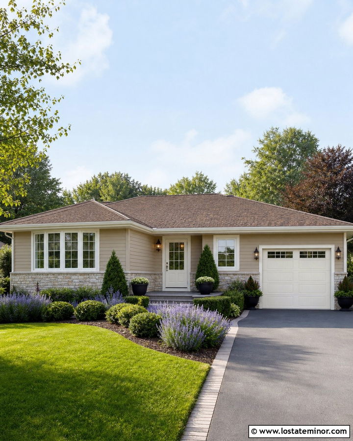 Tan House With White Front Door - 30 Tan House Design With Front Door Ideas