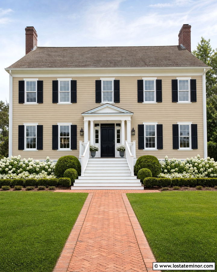 Tan House With White Steps - 30 Tan House Design With Steps Ideas