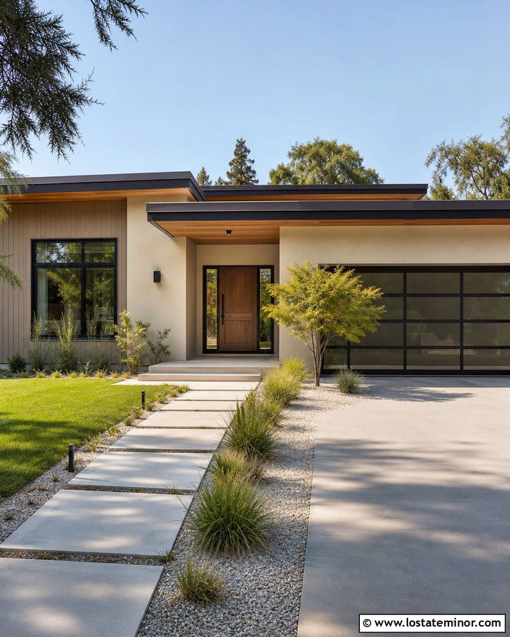 Tan Modern House With Walnut Dutch Door - 30 Tan House Design With Dutch Door Ideas