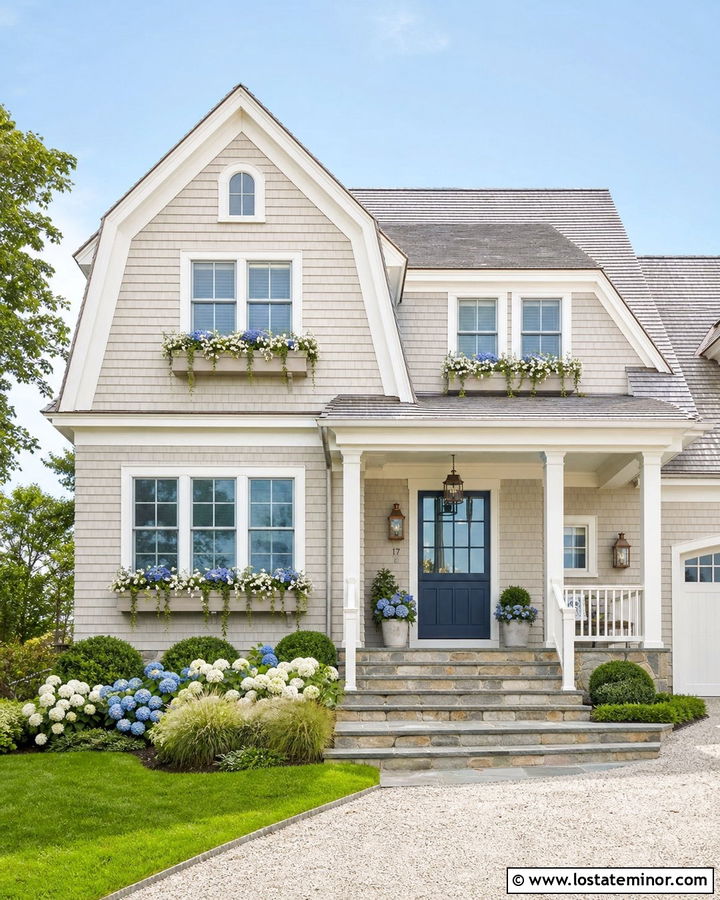 Tan Shingle House With Matching Window Boxes - 30 Tan House Design With Window Boxes Ideas