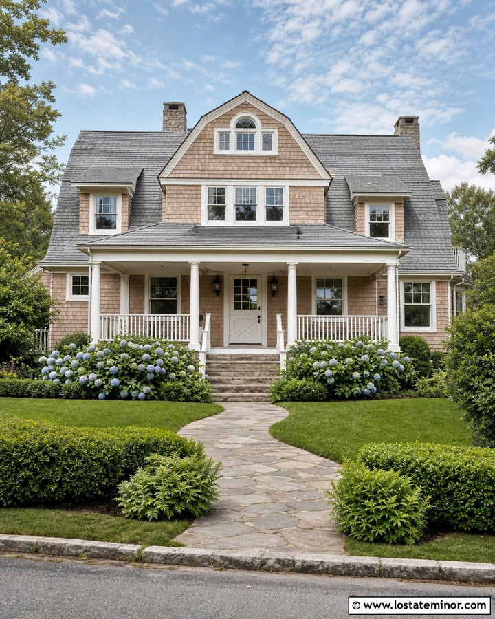 Tan Shingle House With White Dutch Door - 30 Tan House Design With Dutch Door Ideas