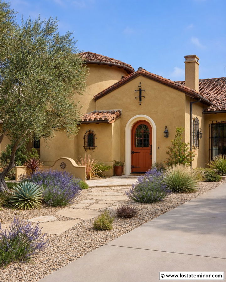 Tan Spanish House With Terracotta Dutch Door - 30 Tan House Design With Dutch Door Ideas