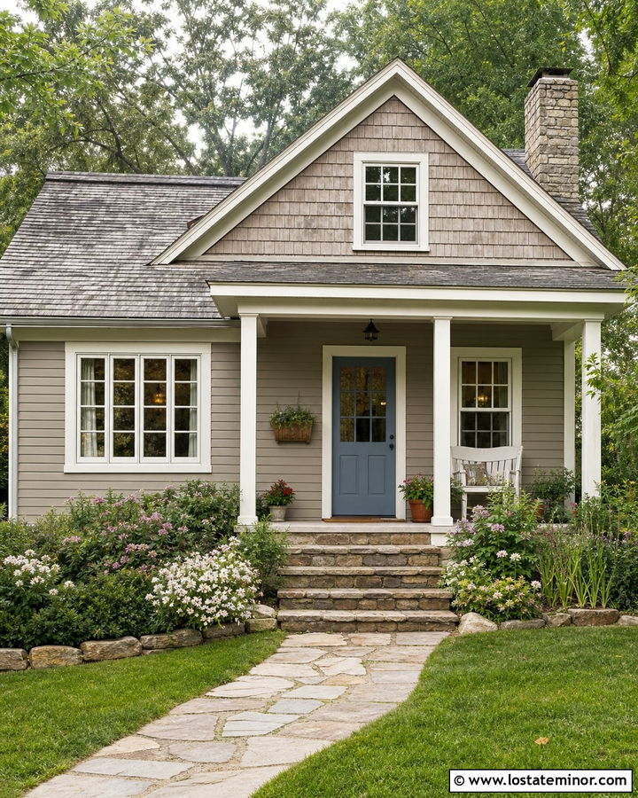 Tan Wood Siding Cottage - 30 Tan House Design With Siding Ideas