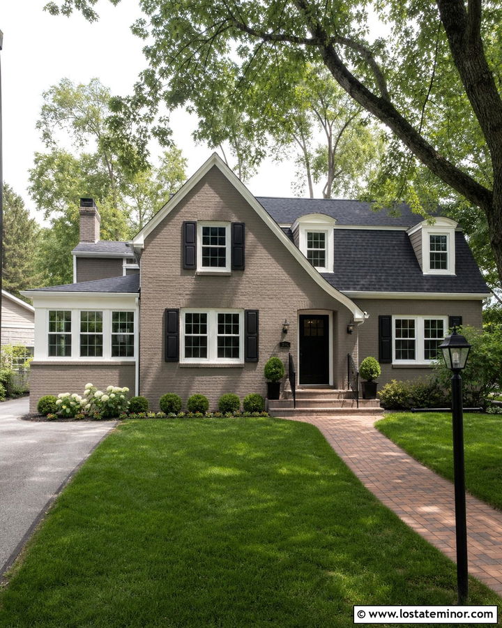Taupe Brick House With Sunroom - 30 Taupe House Design With Sunroom Ideas