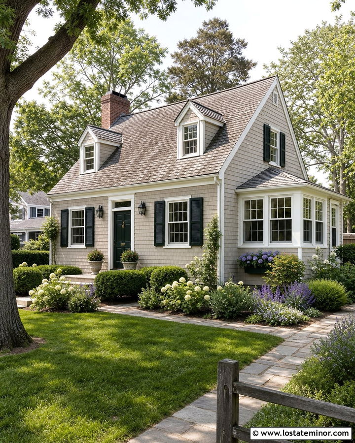 Taupe Cape Cod With Small Sunroom - 30 Taupe House Design With Sunroom Ideas