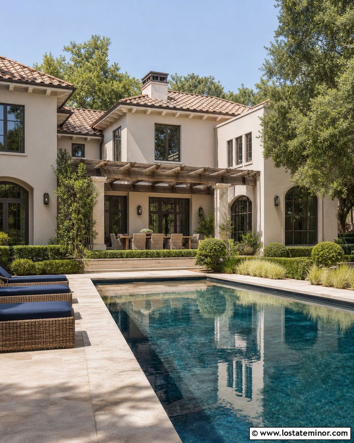 Taupe House With Backyard Pool - 30 Taupe House Design With Backyard Ideas