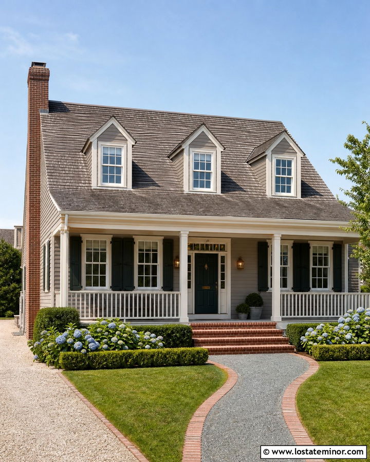 Taupe House With Beadboard Porch Ceiling - 30 Taupe House Design With Porch Ceiling Ideas