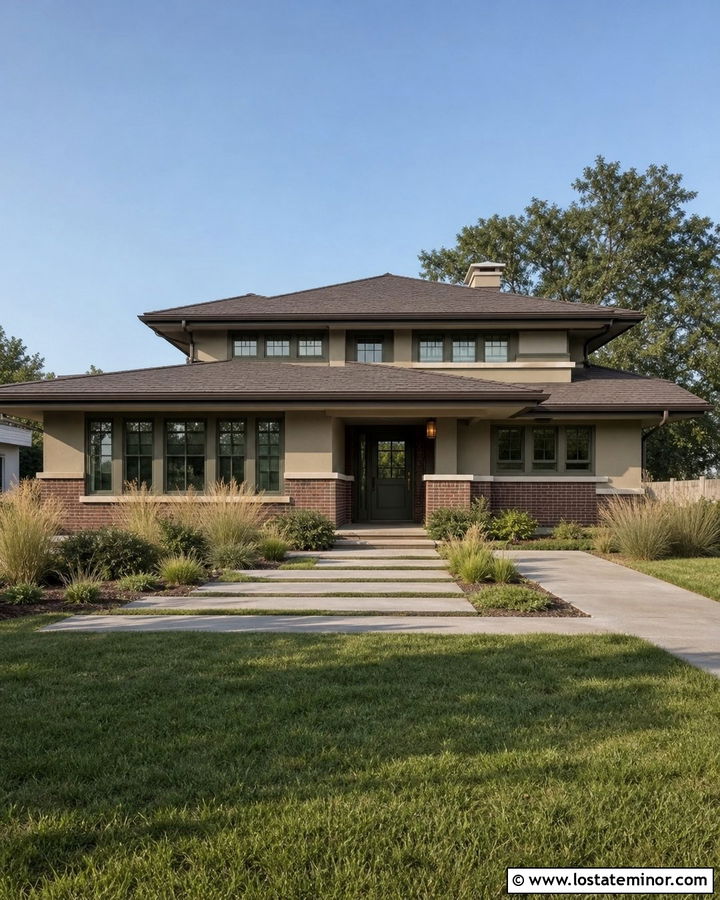 Taupe House With Brick Wainscoting - 30 Taupe House Design With Brick Accents Ideas