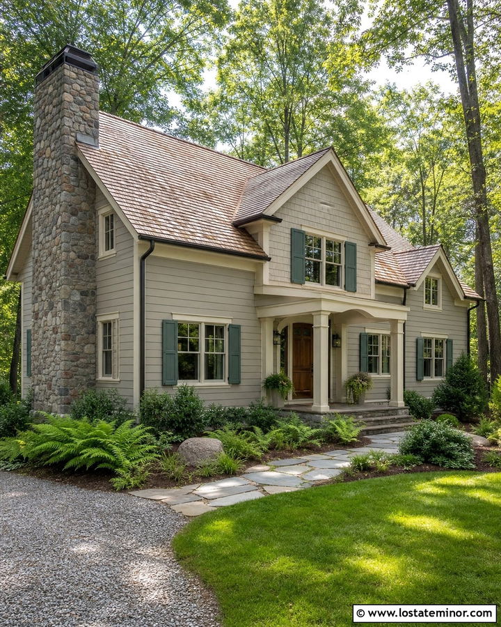 Taupe House With Cedar Roof - 30 Taupe House Design With Roof Ideas