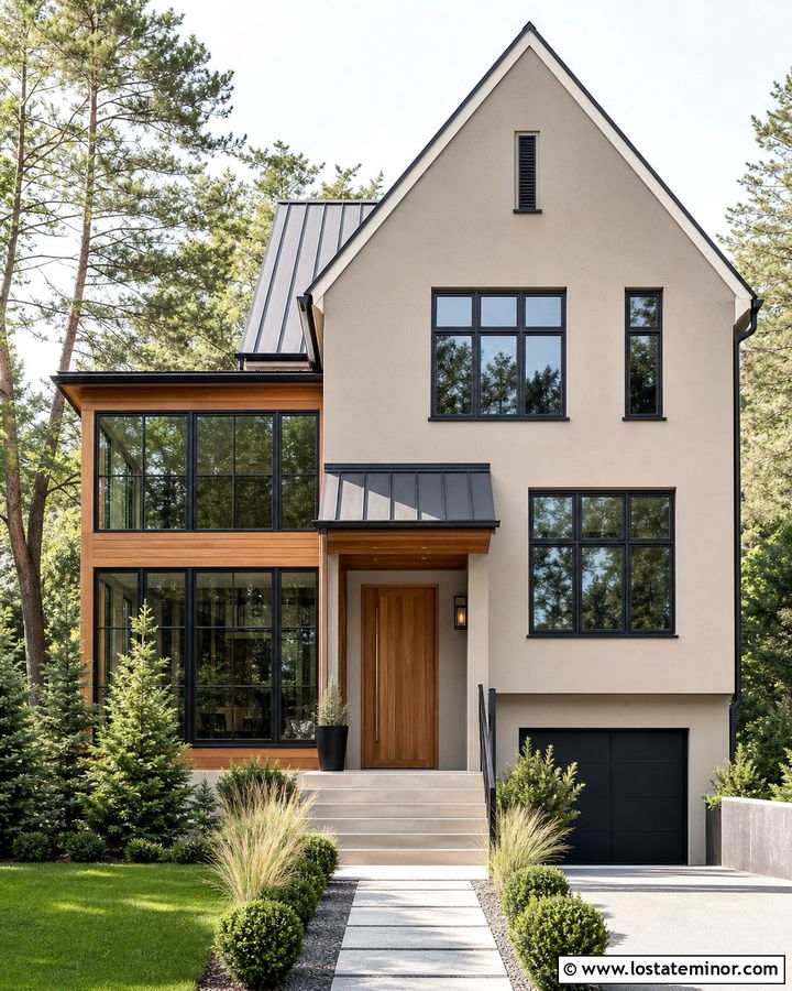 Taupe House With Cedar Sunroom - 30 Taupe House Design With Sunroom Ideas