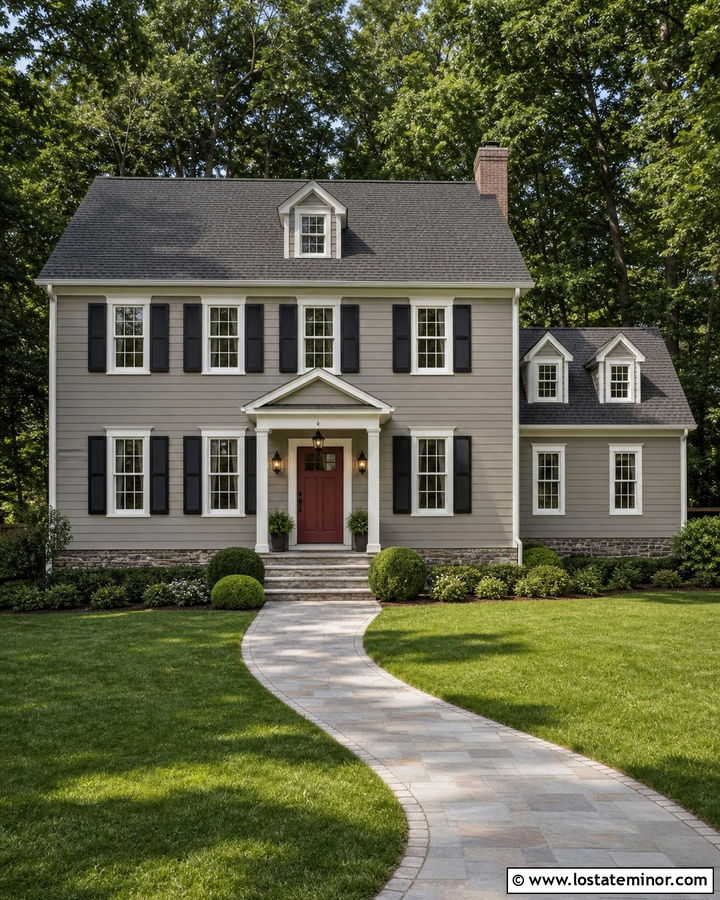Taupe House With Charcoal Gray Roof - 30 Taupe House Design With Roof Ideas