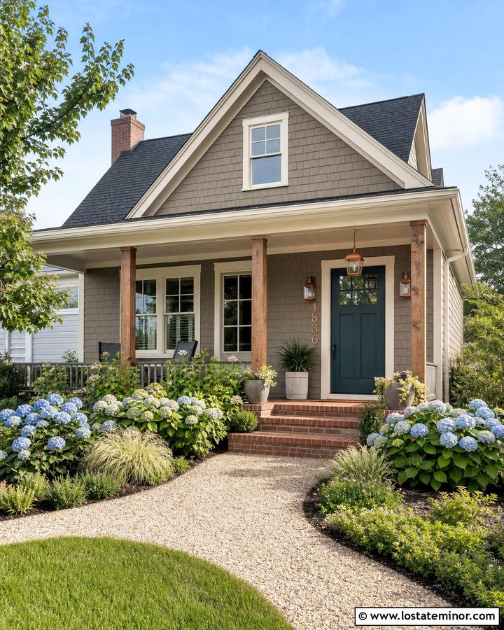 Taupe House With Copper House Numbers - 30 Taupe House Design With House Numbers Ideas