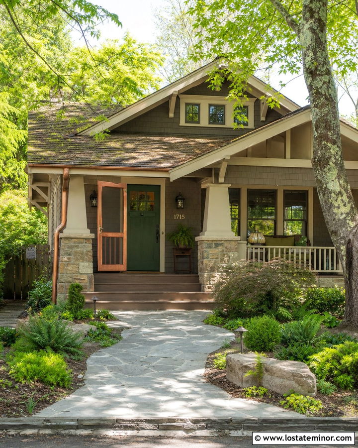 Taupe House With Copper Screen Door - 30 Taupe House Design With Screen Door Ideas
