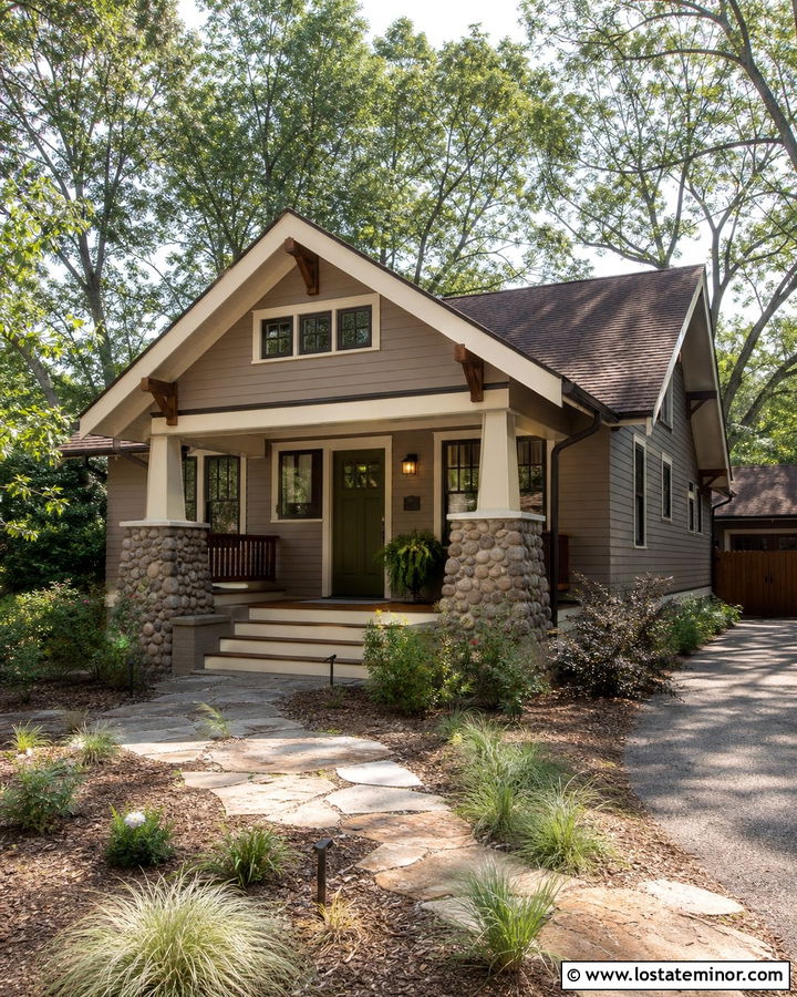 Taupe House With Dark Brown Shingles - 30 Taupe House Design With Shingles Ideas