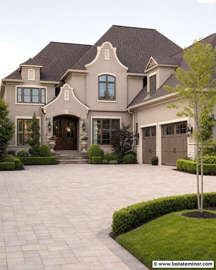 Taupe House With Dutch Gables - 30 Taupe House Design With Gables Ideas