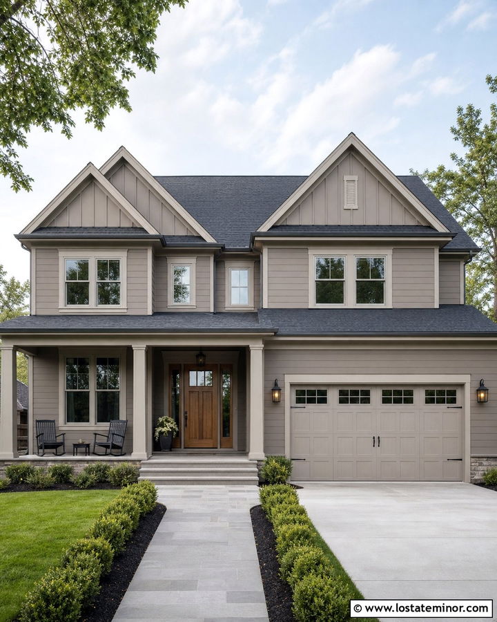 Taupe House With Greige Trim - 30 Taupe House Design With Trim Ideas