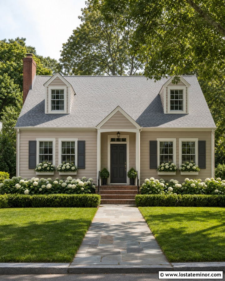 Taupe House With Light Gray Shingles - 30 Taupe House Design With Shingles Ideas