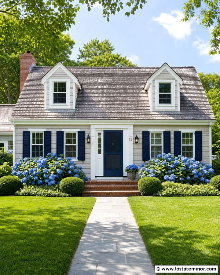 Taupe House With Navy Screen Door - 30 Taupe House Design With Screen Door Ideas